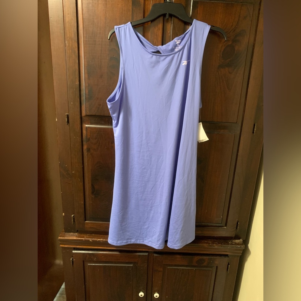 NWT XL New Reebok women purple athletic dress sleeveless Large tank clearance